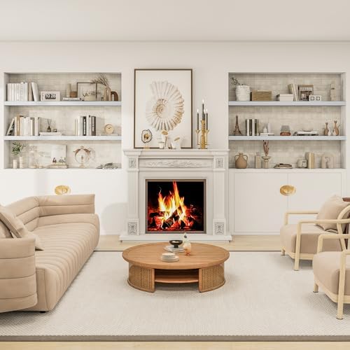 Vivelove 12 Deep Floating Shelves 30x12” Set of 2, White | Easy Install With Hardware, 2" Thick, Invisible Brackets, Wall Mounted, No Sagging, For Any Room