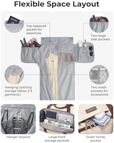 BAGSMART 2-in-1 Garment Duffle Bag with with Shoes Bag, Black