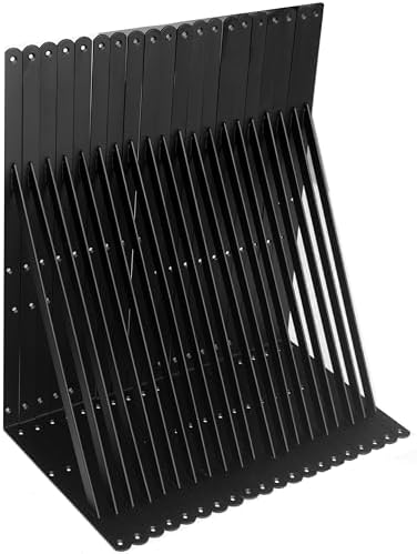 24 Pack L24 x H 12" Black Heavy Duty Shelf Brackets with Screws Metal Shelf Brackets Shelf Support Angle Brackets for Shelves L Brackets Heavy Duty Floating Shelf