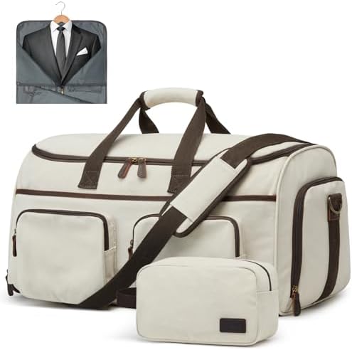 Garment Bag for Travel, S-ZONE Duffle Bag for Men Travel Convertible Suit Bags Carry on Luggage Women Hanging Suitcase Travel Bag with Toiletry Bag