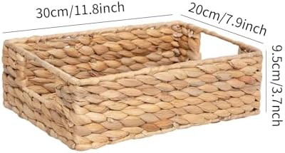 Small Water Hyacinth Storage Basket Organizer