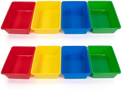 Humble Crew Plastic Storage Bins for Kids, Large Removable Toy Organizer | BPA-free, lightweight, fits cubbies and bookshelves, compatible with most toddler shelving for playroom, bedroom, or nursery