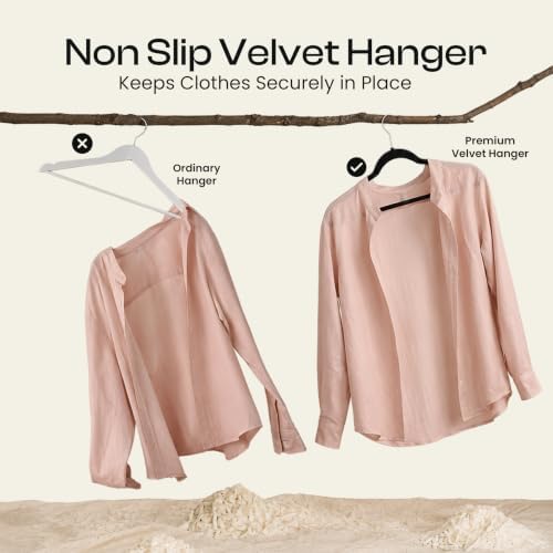Utopia Home Velvet Hangers, Black, 100 Pack