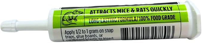 Grandpa Gus's Rodent Lure Bait Syringe, Attractant Gel, 1.08 oz | Professional Mouse & Rat Trap Bait Syringe, Attracts Bait-Shy Rodents, Works with Snap Traps, Glue Boards & Live Traps