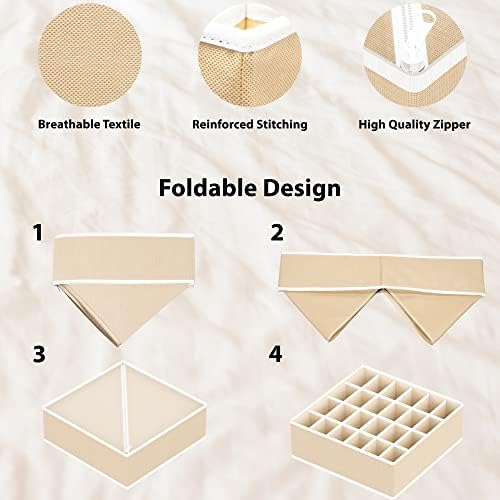 Simple Houseware Closet Underwear Organizer Drawer Divider Assorted 7 pcs