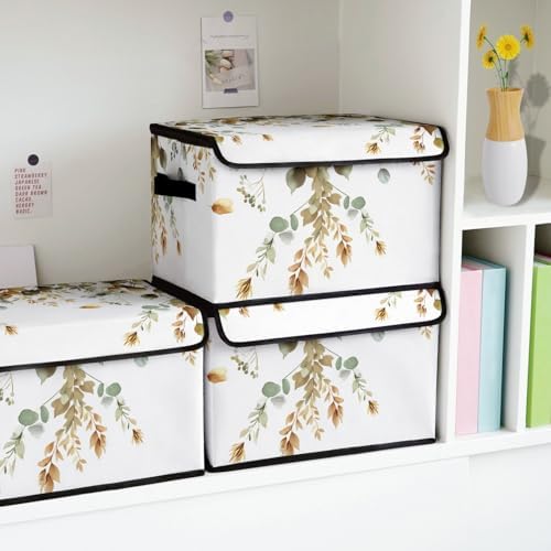Stackable Clothes Storage Bins with Lids 3 Pack