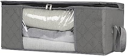 Storage Clothes Bins Closet Bags: Containers Organizer Bag Boxes Clothing Bin Box Container Organization for Organizing Blanket Cloth Pillow Sheet Sweater and Storage Totes Organizers With Lids