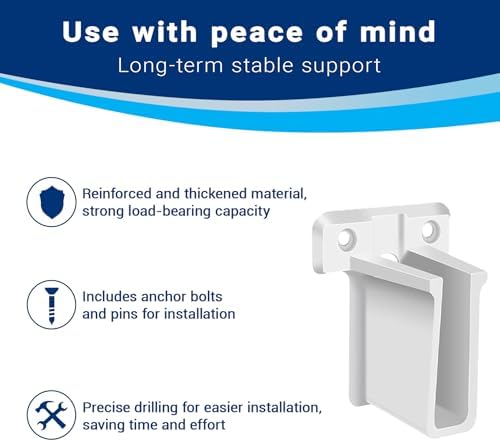 8 Pcs Wire Shelf End Bracket, Designed for Closetmaid Wire Shelving, Wall Mount Brackets for Shelves Closet, Screws Included, Wire Shelf Clips, wall Shelf Brackets, Closet Wire Shelving