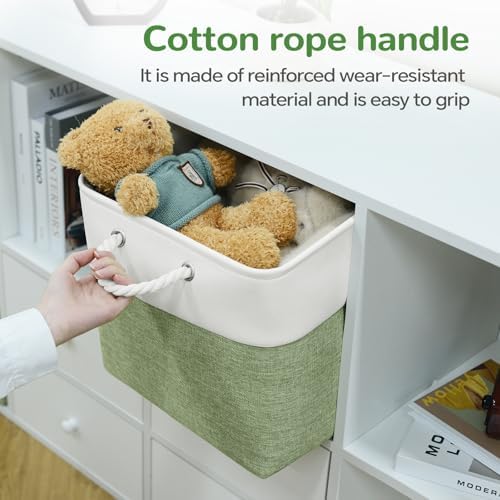 12x12 Inch Foldable Fabric Cube Storage Bins with Handles 4 Pack