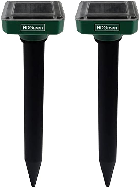Animal Repellent for Garden - Our 2 Pack Rodent, Mole Repellent for Lawns is The Answer for How to Keep Groundhogs Away - Waterproof Pest Repellents to Get Rid of Moles in Your Yard