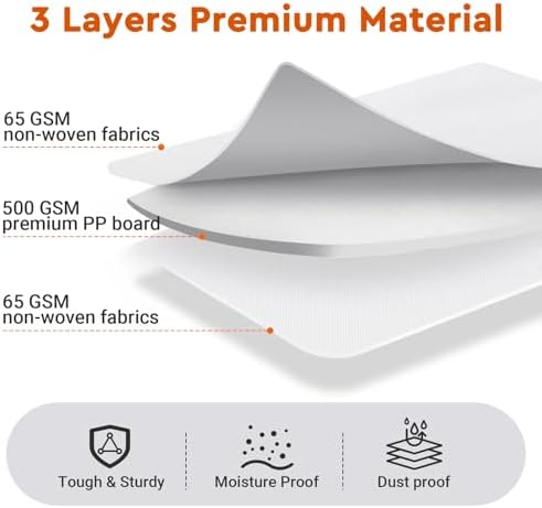 StorageTastic 8 Pack Bed Sheet Closet Organizers and Storage,Sturdy Foldable Storage Containers with Window and Label,Storage and Organization for Bedding Sheets,Duvet Covers,Blankets (White)