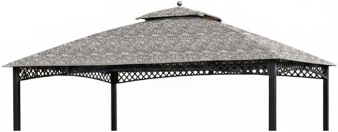 Garden Winds Durable 350 Replacement Canopy Top Compatible with Windsor Dome 10’ x 12’ Gazebo Models L-GZ717PST-C, A111001701 - Damask Beige