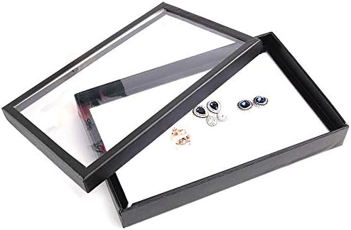 ZLY Jewelry Rings Display Tray Velvet 100 Slot Case Box Jewelry Storage Box