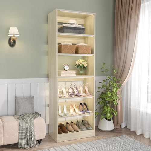 Unikito 25" Closet System Shoes Organizer, Adjustable Shoe Rack for Closet