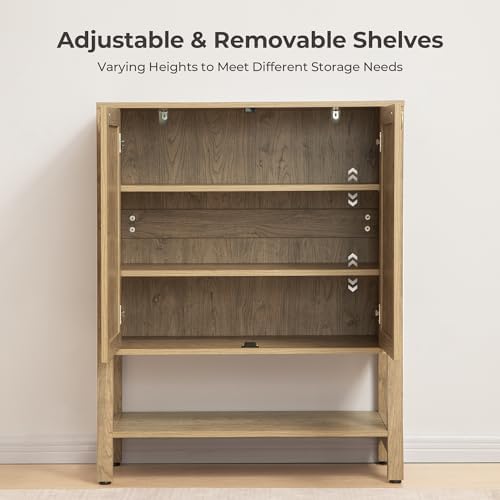 SICOTAS Rattan Shoe Cabinet with Storage, 5 Tier, 3 Pieces