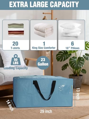 WORKPRO 2 Pack Extra Large Moving Bags with Backpack Straps & Handles