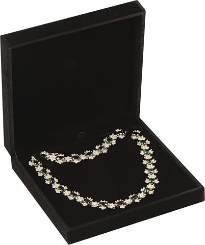 LAODA Black Velvet Big Necklace Gift Box Choker Pearl Chain Storage