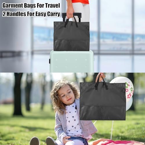 2 Pack Garment Bags for Travel Hanging Clothes,40inch Dance Bag,Dance Garment Bags For Dancers,Dance Competition Essentials,Dance Costume Garment bag For Kids Girls.