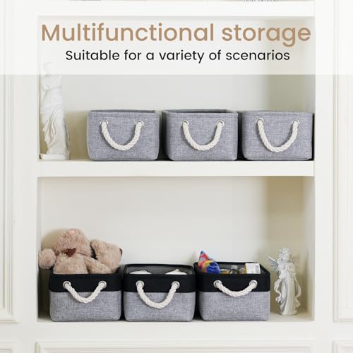 11.8x7.9x5.2 Inch Fabric Small Storage Bins with Handles 1 Pack