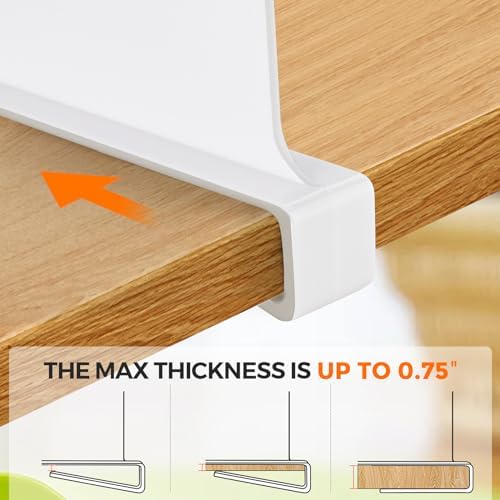 White Acrylic Shelf Dividers for Closets Organizer & Storage,2 Pack
