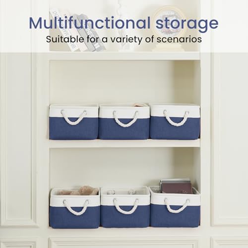 13.8x9.8x6.7 Inch Fabric Small Storage Bins with Handles 3 Pack