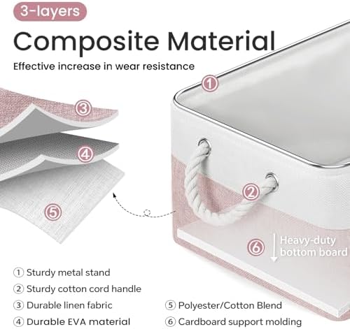 15.7x11.8x8.26 Inch Fabric Large Storage Bins with Handles 1 Pack