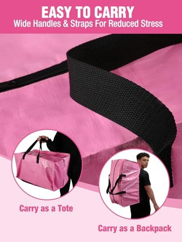 WORKPRO 8 Pack Extra Large Moving Bags with Backpack Straps & Handles