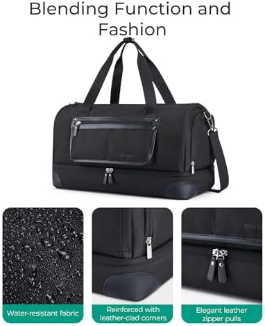 BAGSMART Medium Garment Bags for Travel, Convertible Travel Garment Duffle Bag Suit Bags for Women, 2 in 1 Garment Bags with Shoe Compartment