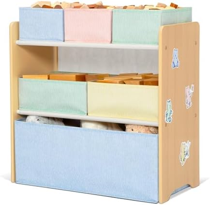 Delta Children - GapKids 6 Bin Toy Organizer - Greenguard Gold Certified, Pastel