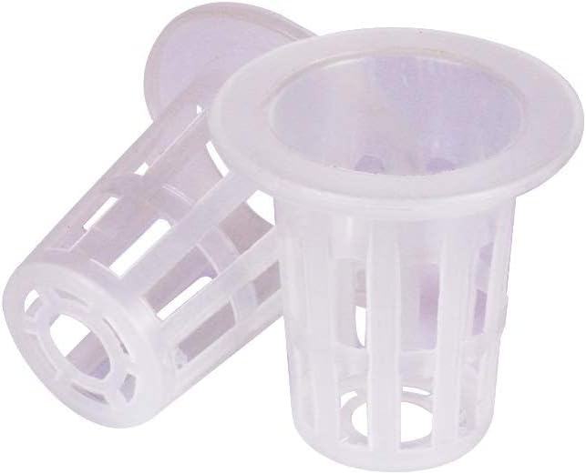 100 Pack 1 Inch Net Pots,Garden Slotted Mesh Net Cups Basket Hydroponic Pots Plant Nursery Pots for Hydroponics