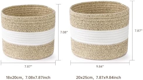 Woven Rope Basket for Storage 7.87x7.08Inch 1PACK