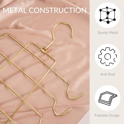ZEDODIER 4 Pack Tank Top Hanger, Bra Organizer for Closet, Space Saving | 64 Hooks Total, Sturdy Metal, 360° Rotating, Foldable Design, Hanging Closet Organizers and Storage for Apartments and Dorms