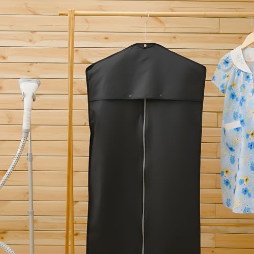 Sotiff Cotton Dress Garment Bags for Gowns Travel,Black,70 X 23.6 Inch