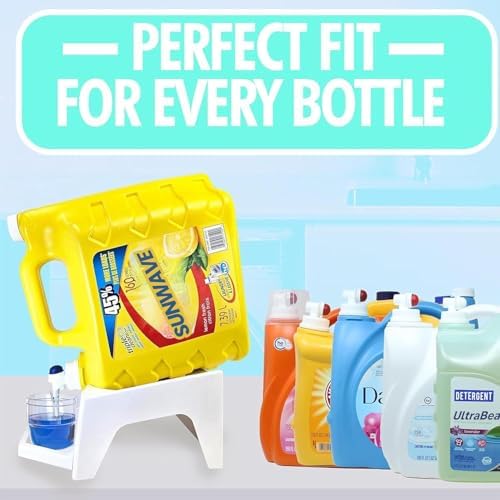 Liquid Laundry Detergent Holder Stand with Drip Tray - 1 Pack - White