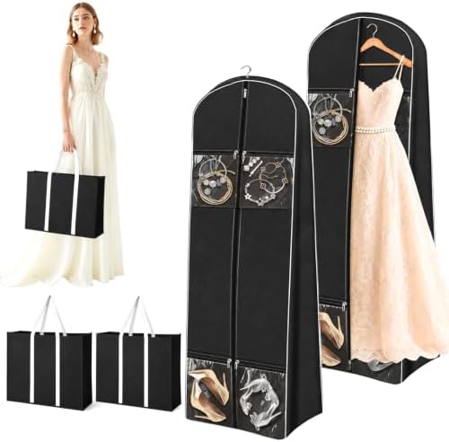 4 Pack Portable 71" Wedding Dress Garment Bag