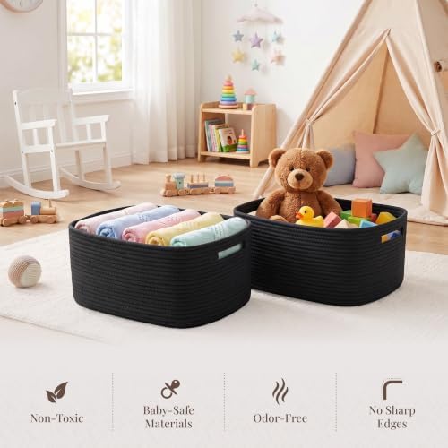 4 Pack Storage Baskets for Shelves, 17"x13"x7.5" & 7"x7"x3.5"