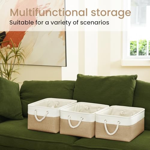 15.7x11.8x8.26 Inch Fabric Large Storage Bins with Handles 3 Pack