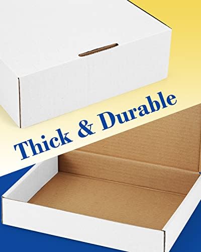 Shipping-Boxes-13x10x2 Inches: 25 Pack-Cardboard-Boxes-for-Packaging, White-Shipping-Boxes-for-Packing-Small-Business, Corrugated Box Mailers for Book Shoes Gift Mailing