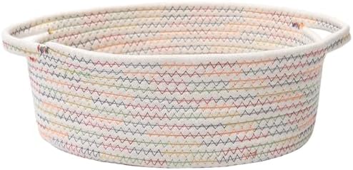 JMvicyroam Small Woven Basket, Empty Gift Basket, Colorful/1 Pack