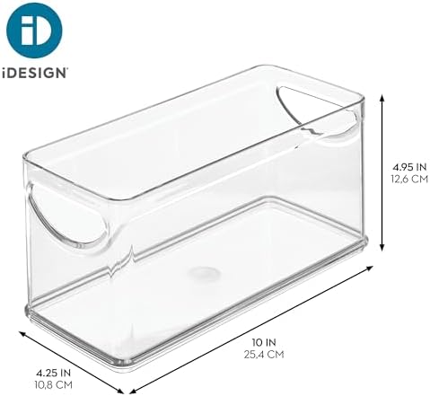 iDesign Narrow Pantry Bin, Set of 2, Clear