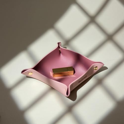 OLETHA Foldable Valet Tray, Travel Essentials for Women, Pink