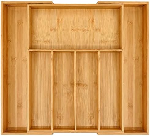 VaeFae Bamboo Drawer Organizer, Large, Natural