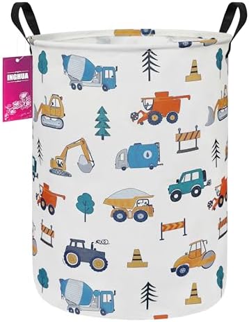 Laundry Hamper Large Canvas Fabric Storage Basket Vehicles