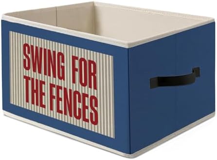 Vintage Baseball Storage Basket Bins Box,Playroom Boys Room Decor