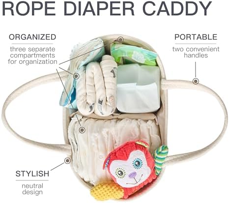 Diaper Caddy Organizer, Gift Basket for Baby Shower, Newborn Essentials