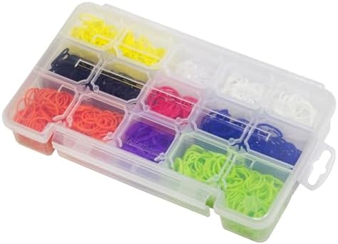 Akro-Mils 05705 Plastic Portable Parts Storage Case for Hardware and Crafts with Hinged Lid and 4 Adjustable Dividers, (8-3/8 x 5 x 1-5/8)-Inch, Small, Clear (Pack of 12)