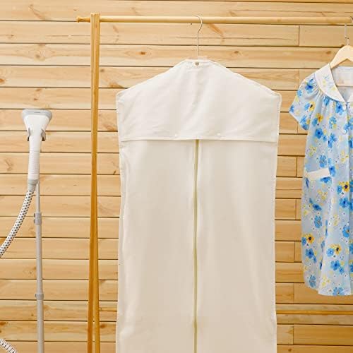 Sotiff Cotton Dress Garment Bags for Gowns Travel,White,70 X 23.6 Inch