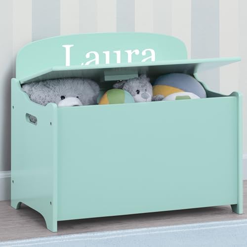 Delta Children Personalized MySize Deluxe Toy Box, Mint