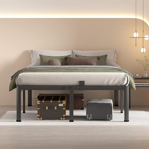 MAF 12 Inch California King Metal Platform Bed Frame with Round Corner Legs
