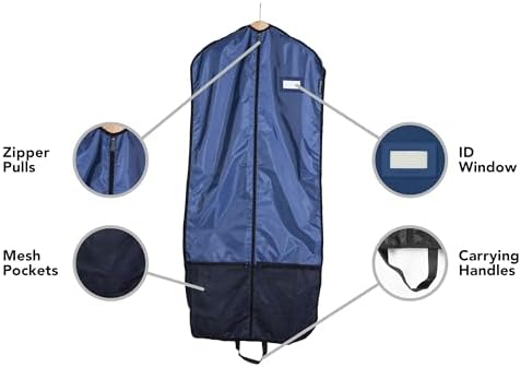 Covermates Deluxe Garment Bag Set for Closet Storage & Travel, 24"W x 52"L